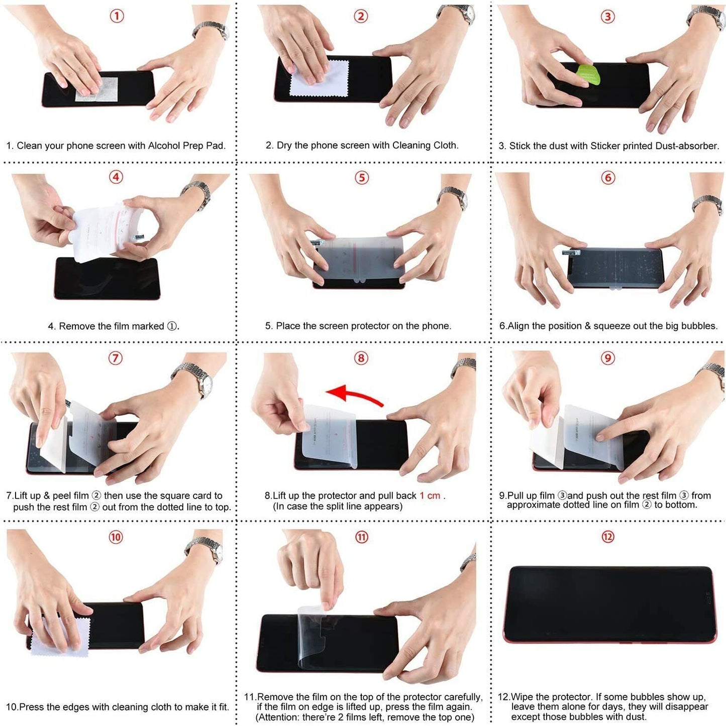 5X Screen Protector For Various Phone Soft Clear TPU Gel Hydrogel Film Cover