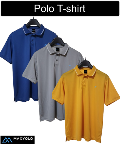 Maxyolo Mens Polo T Shirt Combo Polyester Fabric Pack Of 3 T Shirt Daily and Sports Wear