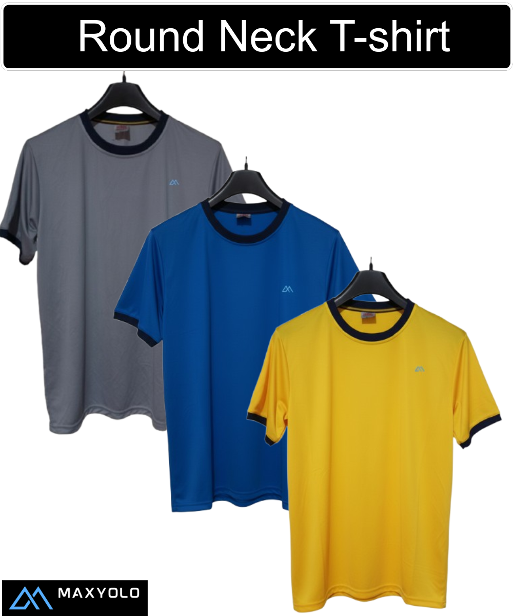 Maxyolo Mens Round Neck T Shirt Combo Polyester Fabric Pack Of 3 T Shirt Daily and Sports Wear