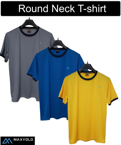 Maxyolo Mens Round Neck T Shirt Combo Polyester Fabric Pack Of 3 T Shirt Daily and Sports Wear