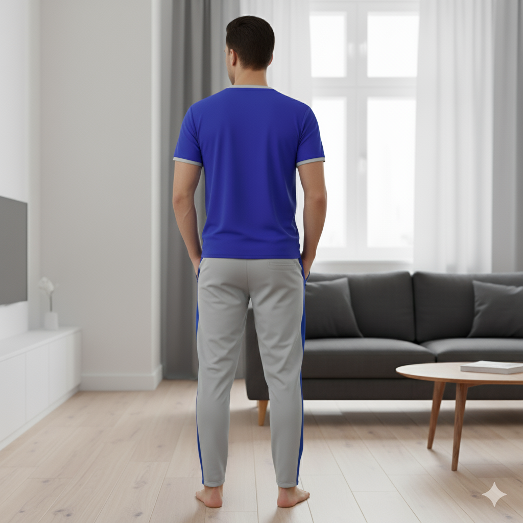 Maxyolo Mens T Shirt and TrackPant Combo Polyester Fabric Daily Sports and Gym Wear