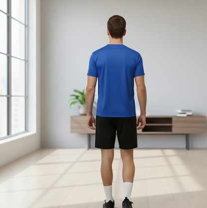 Maxyolo Mens T Shirt and Shorts Combo Polyester Fabric Daily Sports and Gym Wear