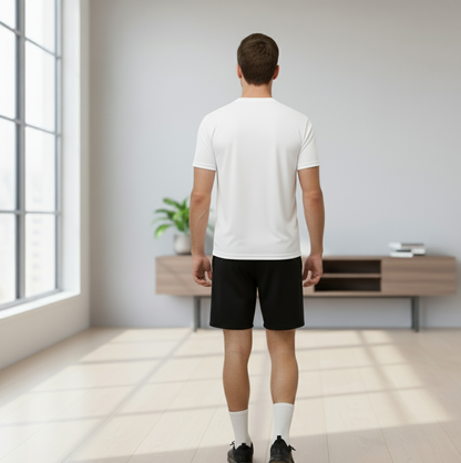 Maxyolo Mens T Shirt and Shorts Combo Polyester Fabric Daily Sports and Gym Wear