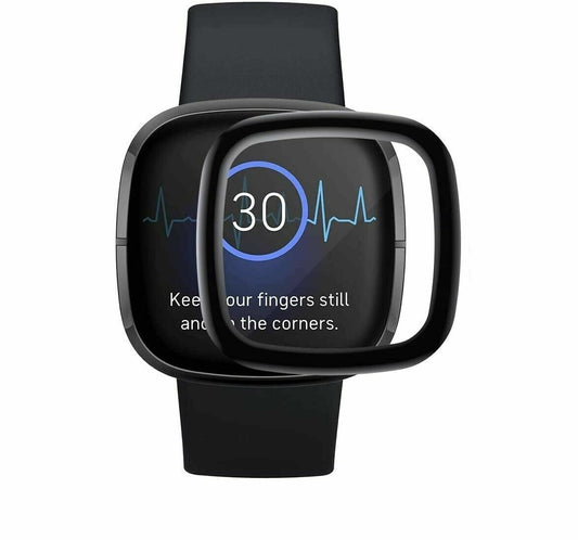 For Fitbit Versa 1/2/3/4 Sense 1/2 Full Cover Tempered TPU Screen Protector