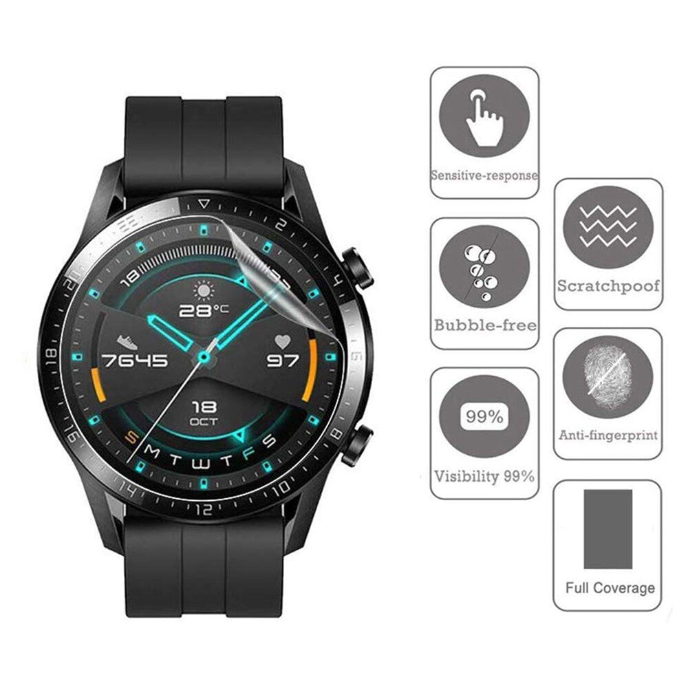 2 x For Garmin Vivoactive 5 Watch Hydrogel TPU Film Screen Protector Cover