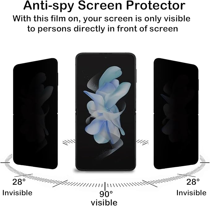 2X For Samsung Galaxy Z Flip 6 5 4 3 Ceramic Privacy Film TPU Film Screen Protector Film Anti peep