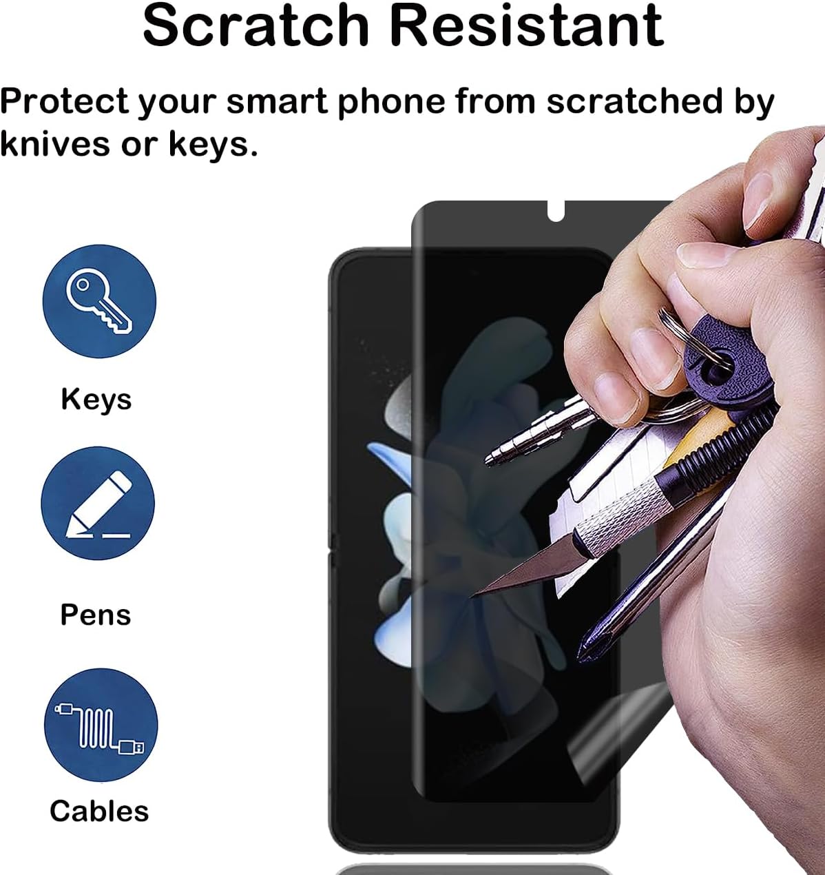 2X For Samsung Galaxy Z Flip 6 5 4 3 Ceramic Privacy Film TPU Film Screen Protector Film Anti peep