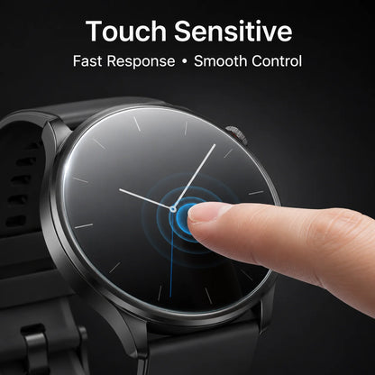 4 x Universal Tempered Glass Screen Protector for Round Smart Watch Face ALL SIZES
