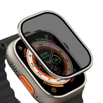 For Apple Watch Ultra 2 49mm Smartwatch Tempered Titanium edge Metal Screen Protector Cover - various colours