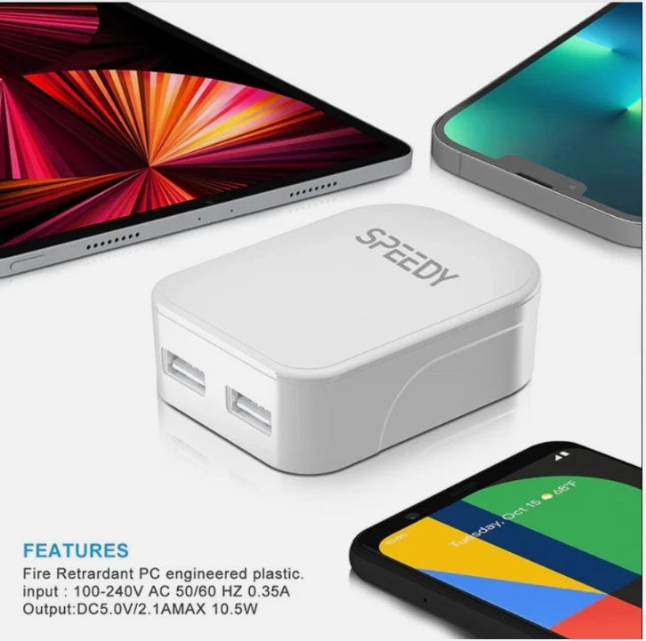 5 Pc accessories set for iPhone - PD Plug / Car charger / Folding charger + data cable + gel case + earphones + protector - Bundle deal