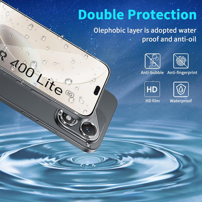 For Honor 400 Lite 5G Tempered Glass Screen Guard Protector 2 +  Rear Camera Lens 2 - Bundle of 4 pcs