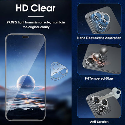 For Honor 400 Lite 5G Tempered Glass Screen Guard Protector 2 +  Rear Camera Lens 2 - Bundle of 4 pcs