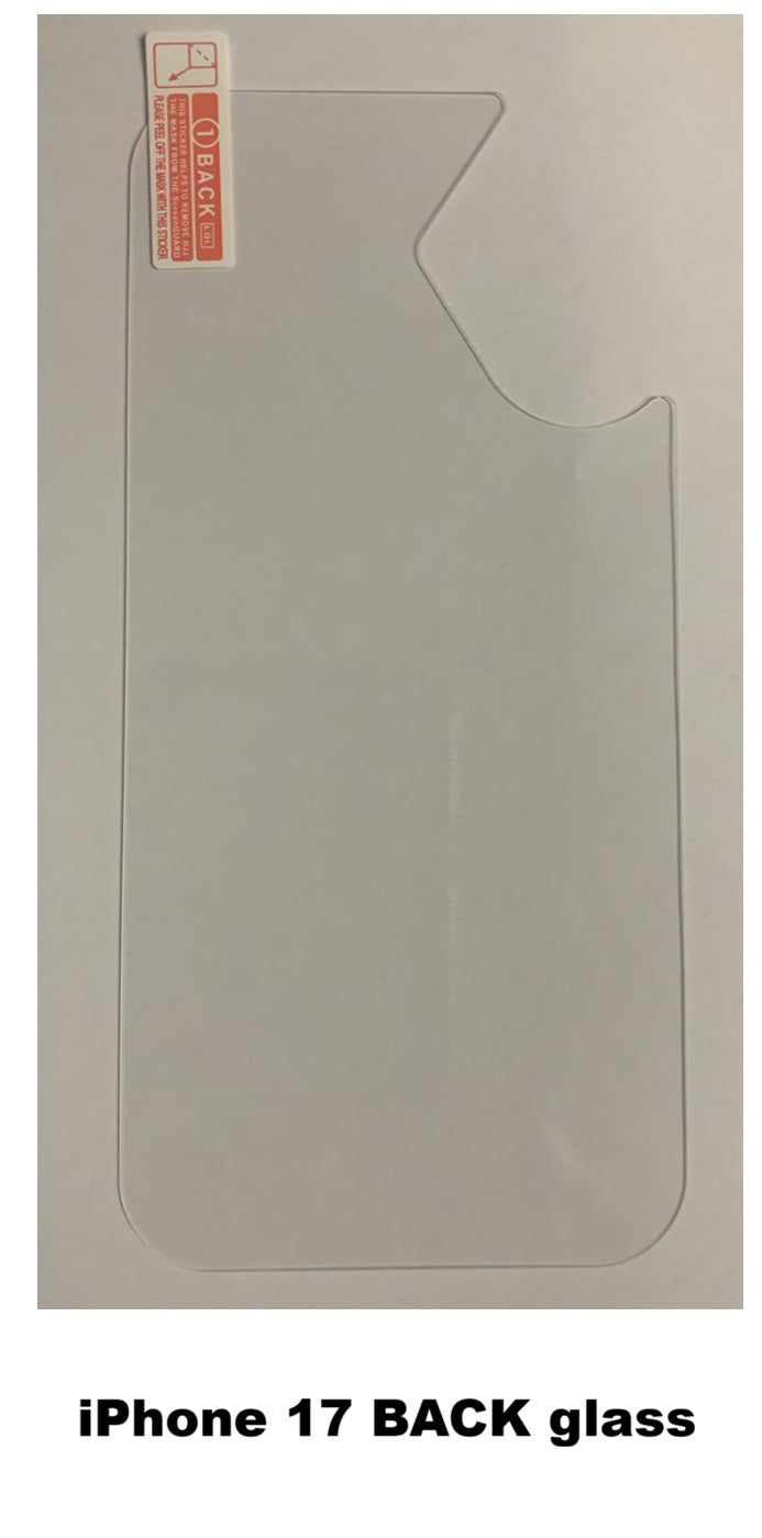 For iPhone 17 / 17 Pro / Pro max / 17 Air Back Rear Tempered Glass Screen Protector X 2