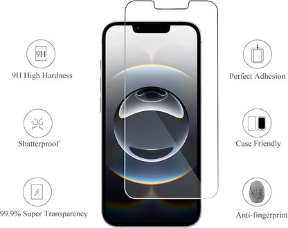 Pack of 3 Tempered Glass Screen Protector Cover Guard For iPhone 17 16 15 14 13 12 11 All Series Various Models