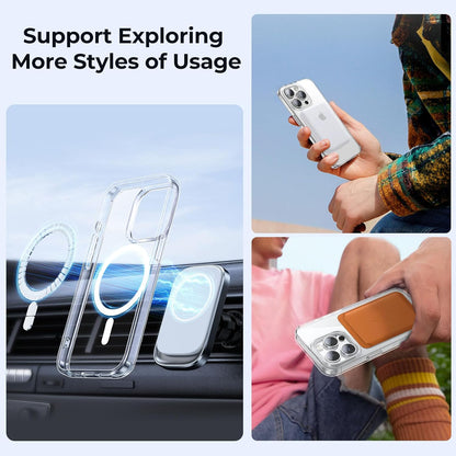 Case For IPhone 17 , 17 Pro, 17 Pro Max, 17 Air Clear Transparent Magnetic Case Wireless Charging Compatible cover