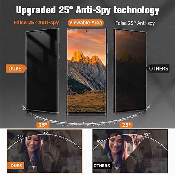 Anti Peep Privacy Screen Protector for iPhone 17 / 17 Pro / 17 Pro max / 17 Air various models - 2 Pack