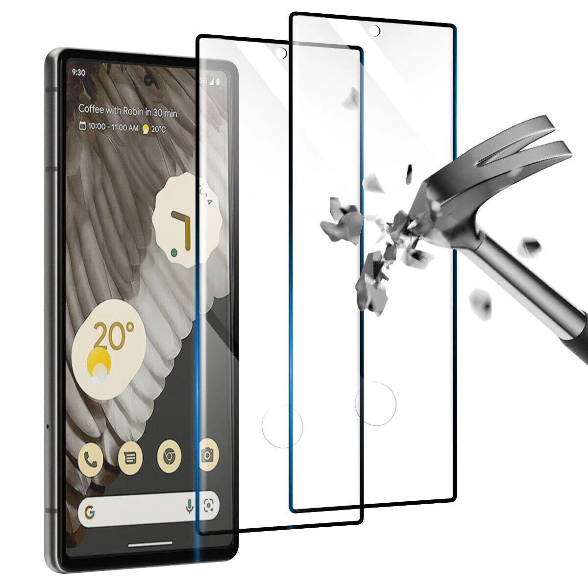 2X Full 3D Curved Black Edge Screen Protector For Google Pixel 10 Pro XL 9 Pro XL 7A 8A 9A 10A Tempered Glass - Various models