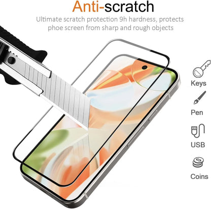 2X Full 3D Curved Black Edge Screen Protector For Google Pixel 10 Pro XL 9 Pro XL 7A 8A 9A 10A Tempered Glass - Various models