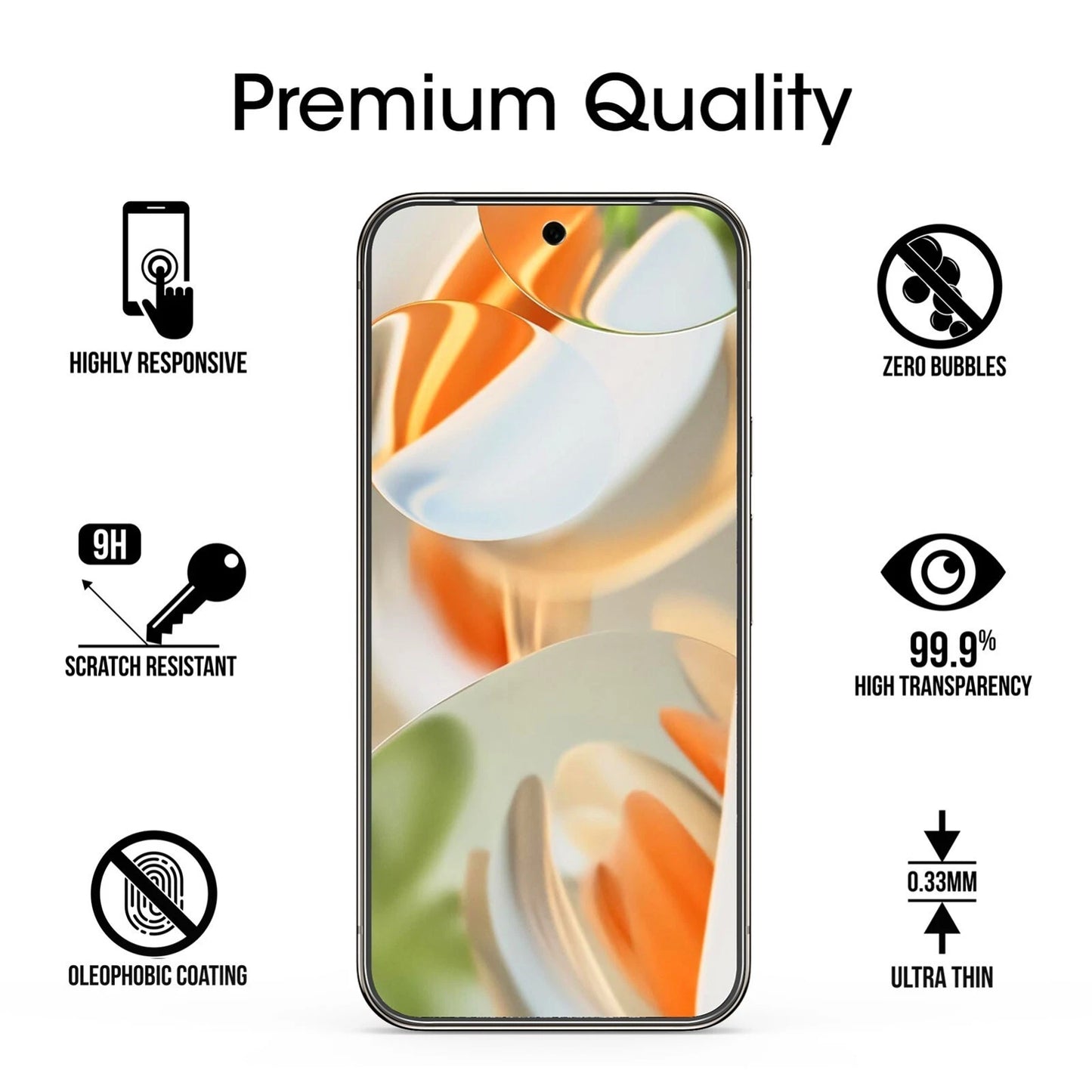 3x For Google Pixel 8 9 10 Pro XL 4A 8 Pro 6A 7A Tempered Glass Screen Protector Cover for Various models