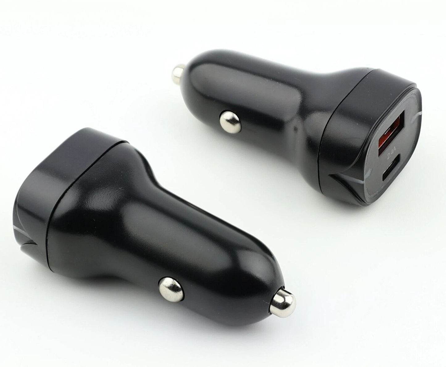 2 Pack - Dual USB A & C Port In Car Charger Cigarette lighter adapter