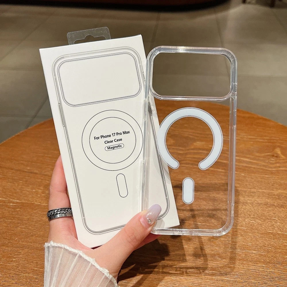 For iPhone 17 Series Magnetic Case + 20W PD Plug  + Charging Cable + Wired Earphone + Screen protector - Bundle