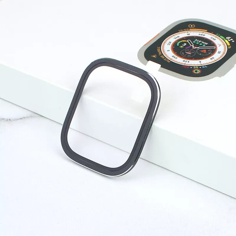 For Apple Watch Ultra 2 49mm Tempered Titanium Metal Screen Protector Cover