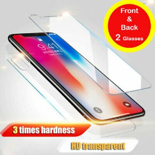 iPhone 17 16e 15 14 13 12 11 Pro Max Front+Back Tempered Glass Screen Protector Bundle